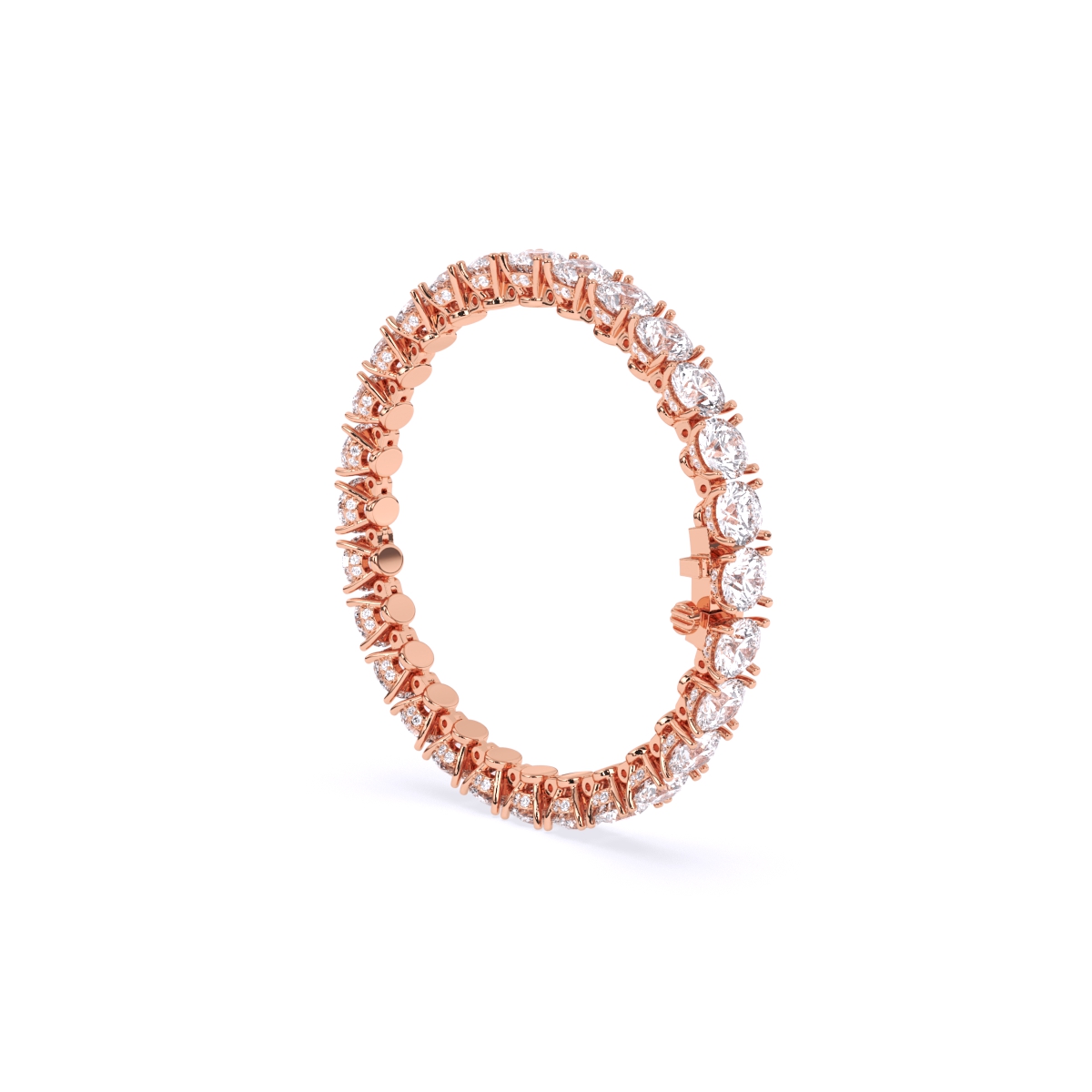 Round Solitaire Diamond Tennis Bracelet